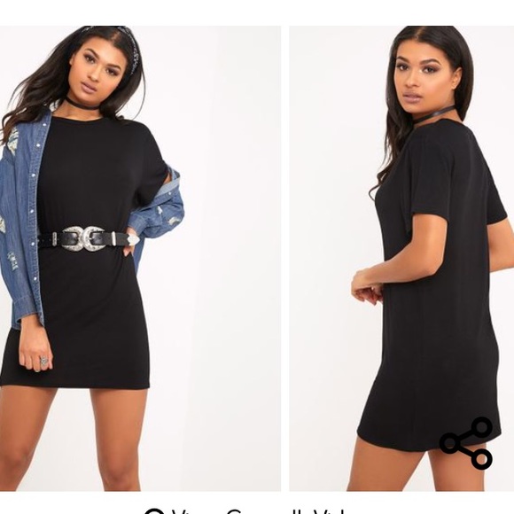 PrettyLittleThing Dresses & Skirts - 🌙PLT Black T shirt dress🌙